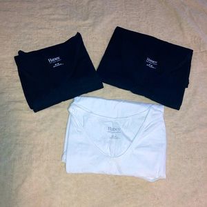 Pack of 3!!! Hanes V neck T shirts